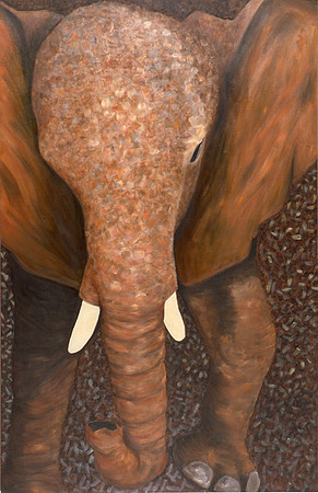 F.Veteran, Triptych, (R), Oil on Canvas, 84x54"