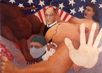 F.Veteran, Fourth of July, Oil on Canvas, 68x93"