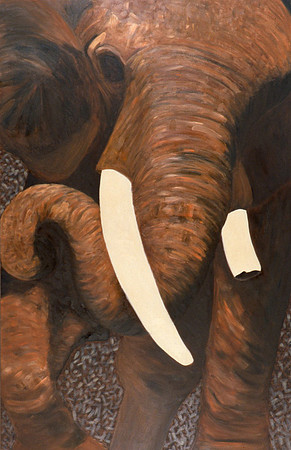 F.Veteran, Triptych, (C), Oil on Canvas, 84x54"