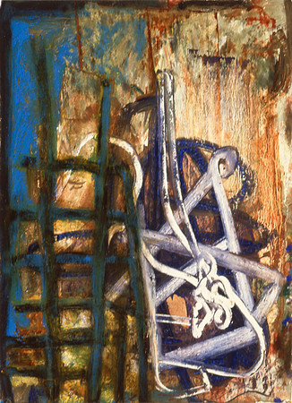 F.Veteran, Oil on Paper
